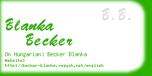 blanka becker business card